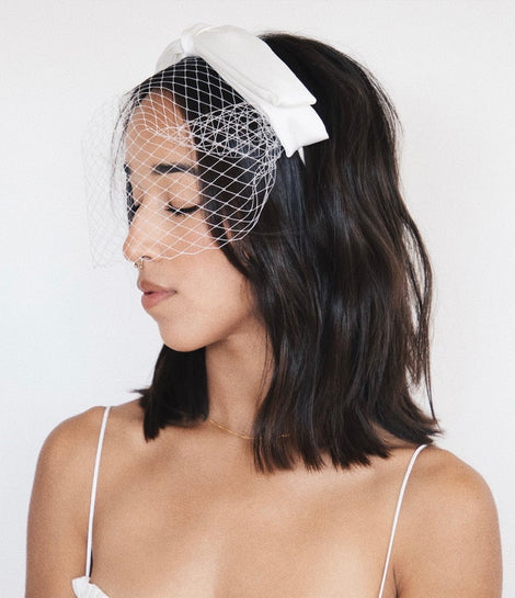 Veil Headband – Bright White – Kristin Ess Hair